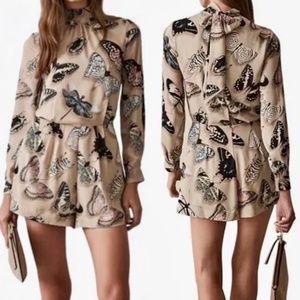 NWT Reiss Gail Butterly Printed Romper